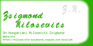 zsigmond milosevits business card